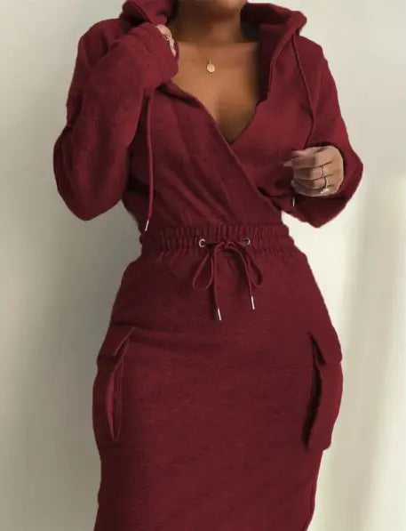 Style Loft Collection Long Sleeve V Neck Dress