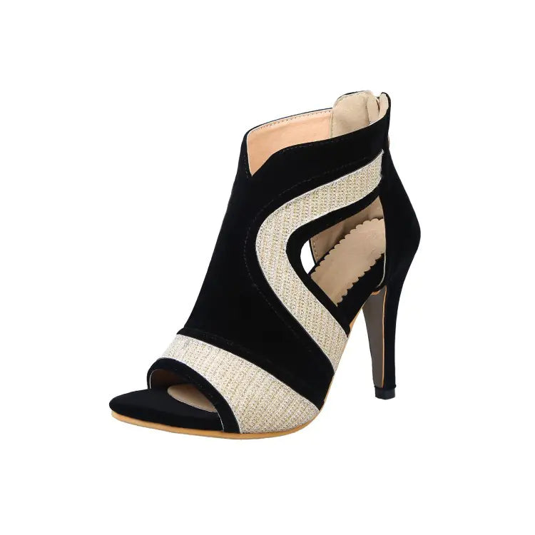 Style Loft Collection Suede Peep Toe High Heels