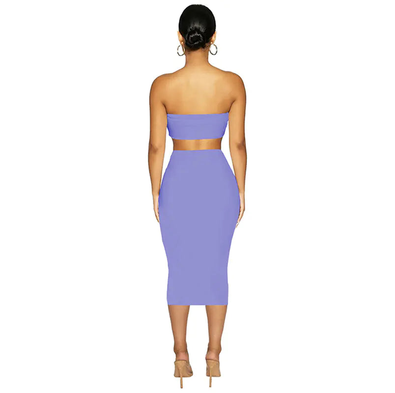 Style Loft Collection Signal Lookout Crop Top Two-Piece Set