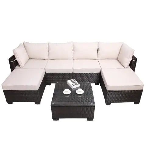 Style Loft Collection 7 Piece All-Weather Outdoor Garden Patio Furniture
