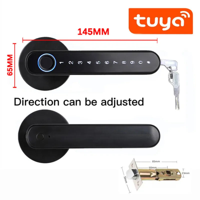 Style Loft Collection CyberSecure Smart Wifi, Bluetooth, and Fingerprint Door Lock