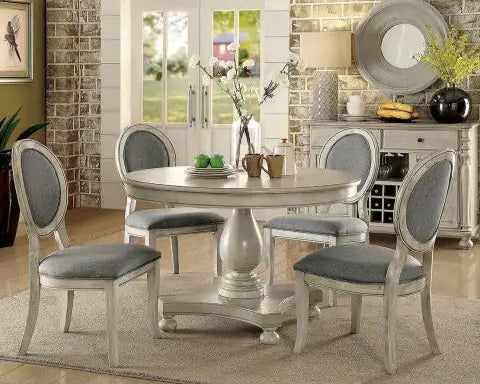 Style Loft Collection Antique White and Grey Side Chairs Set Of 2