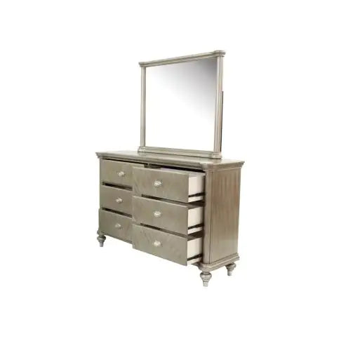 Style Loft Collection Antique Champagne Dresser and Mirror