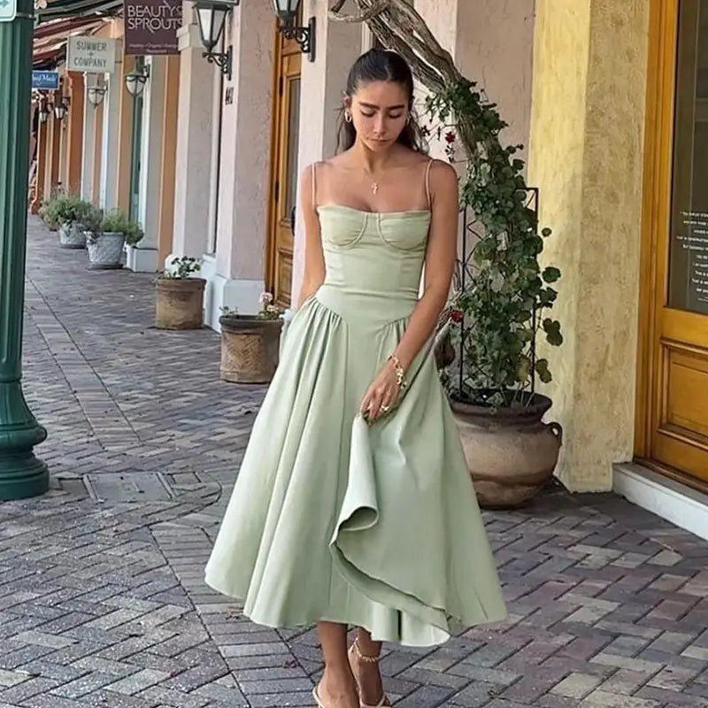 Style Loft Collection Autumn On The Coast Of Anafi Strap Dress
