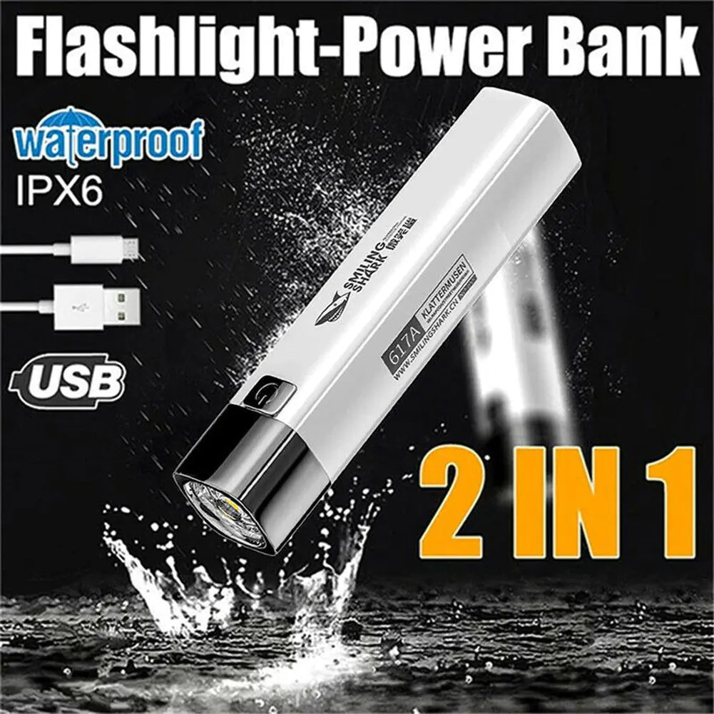 Style Loft Collection IllumiLoft 2-in-1 Charging Bank and Hyper Bright Rechargeable LED Flashlight