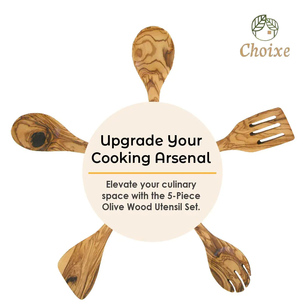 Style Loft Collection 5 Piece Olive Wood Kitchen Servers Set