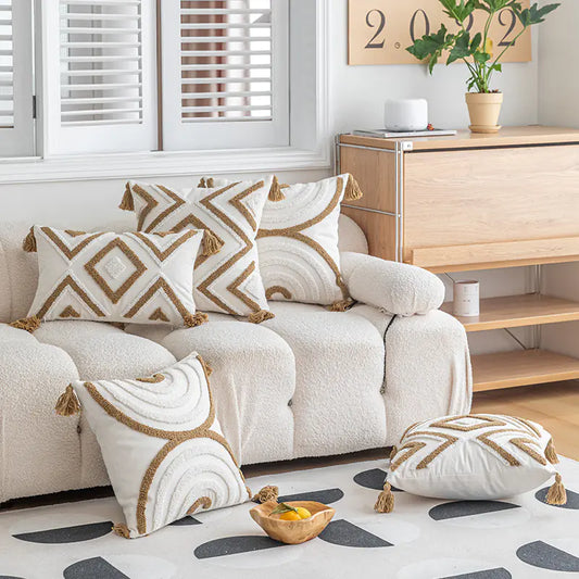 Style Loft Collection Bohemian Tufted Pillow Cover