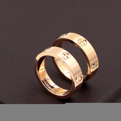 Style Loft Collection Titanium Steel French Bling Couple Rings