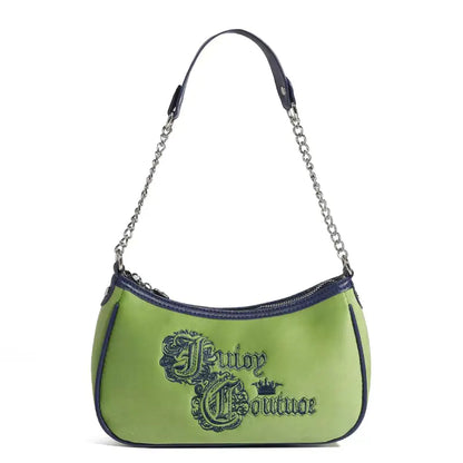 Style Loft Collection Juicy Green Apple Embroidered Saddle Bag