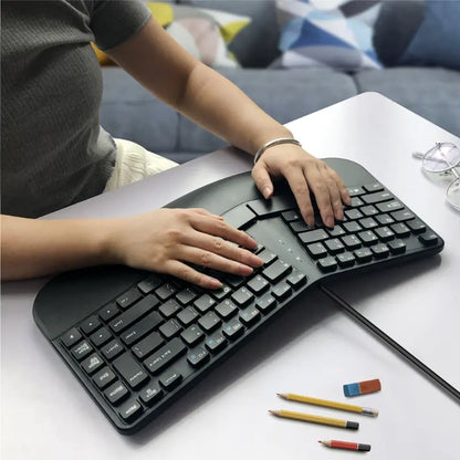 Style Loft Collection CyberStyle Charlette Q-Ergonomic Split Wired Keyboard