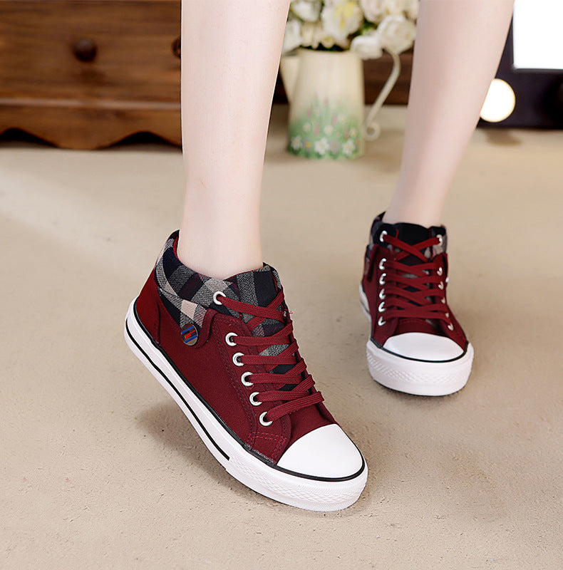 Style Loft Collection Plaid High-Top Canvas Steppers