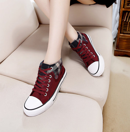 Style Loft Collection Plaid High-Top Canvas Steppers