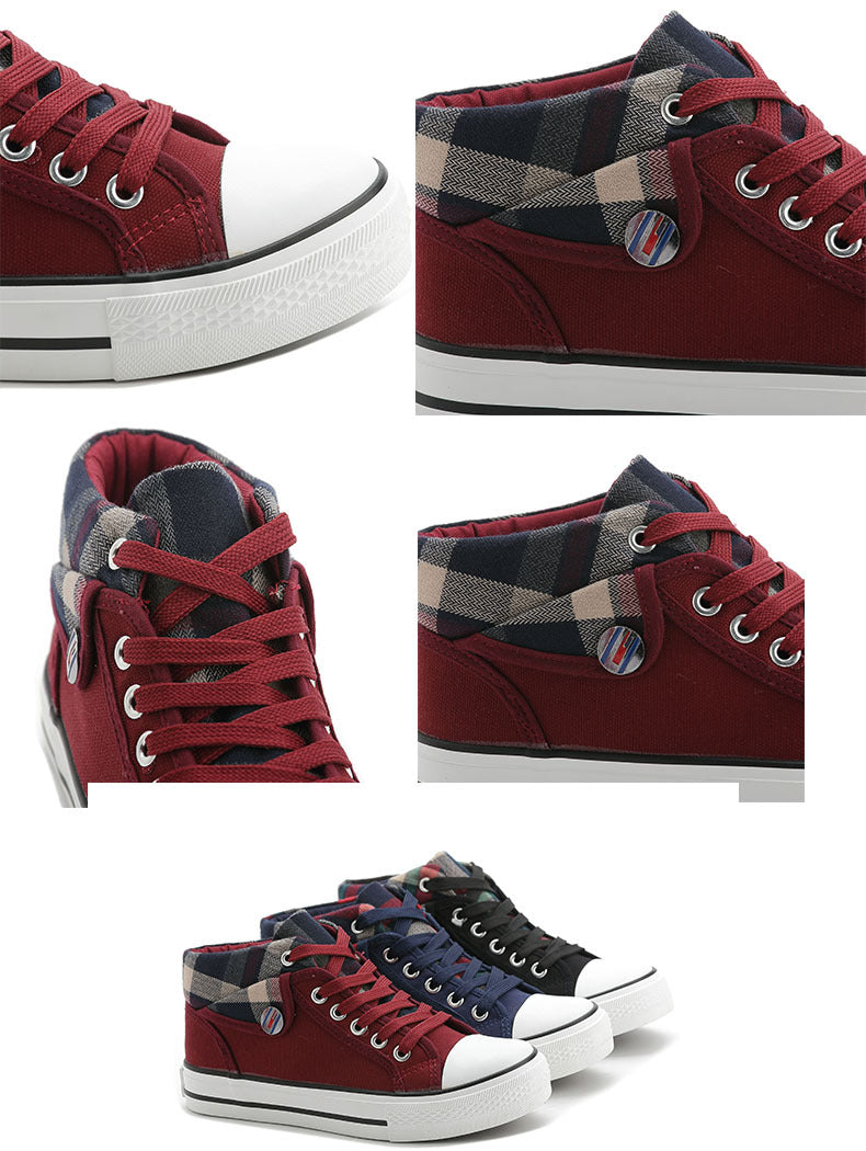 Style Loft Collection Plaid High-Top Canvas Steppers