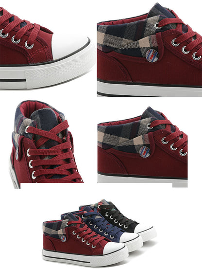 Style Loft Collection Plaid High-Top Canvas Steppers