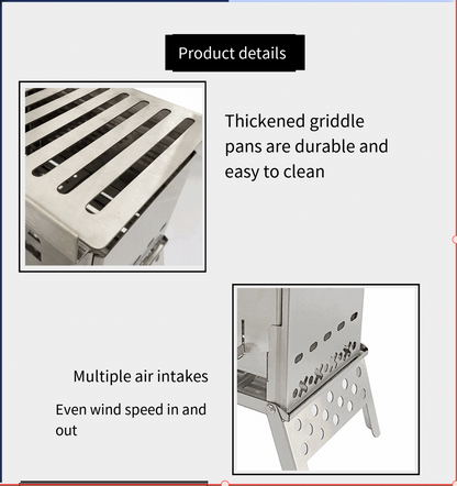 Style Loft Collection OutdoorStyle Fold and Go BBQ Camping Pit