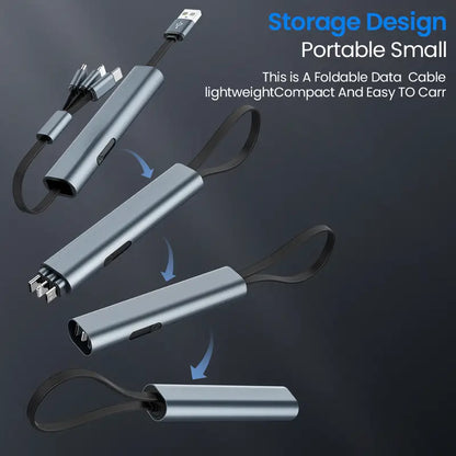 Style Loft Collection DigitalLoft FlexiCharge 3-in-1 Telescopic Cable