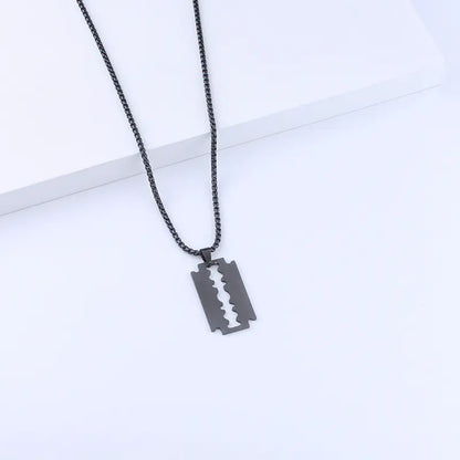 Style Loft Collection Titanium Steel Razor Blade Pendant Necklace