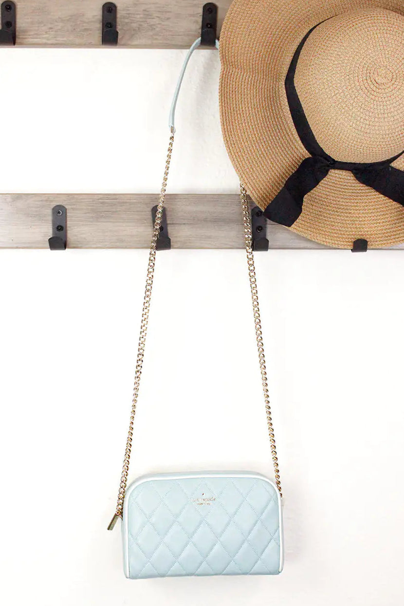 Style Loft Collection x Kate Spade Carey Mini Sage Quilted Camera Crossbody Bag