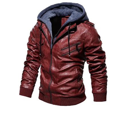 Style Loft Collection Needles Highway Washed Vegan Leather Bikers Jacket