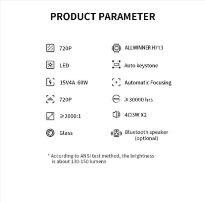 Style Loft Collection CyberStyle Wireless 4K Portable Projector and Bluetooth Speaker