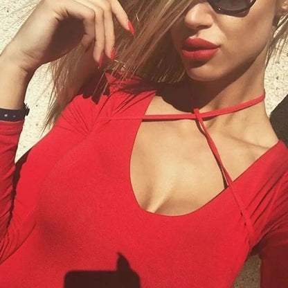 Style Loft Collection Cross Neck Slim Fit Bodysuit