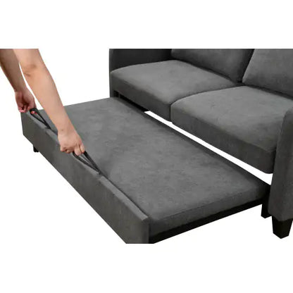 Style Loft Collection Charcoal 3-in-1 Convertible Queen Sofa Bed