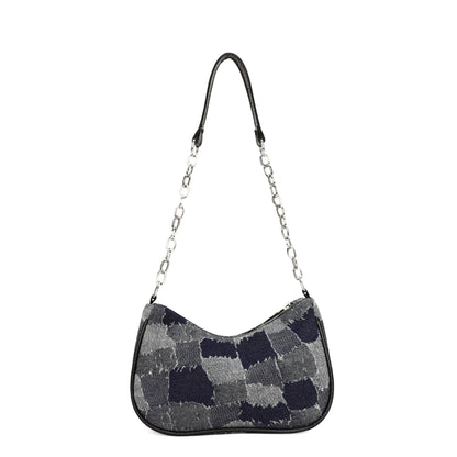 Style Loft Collection Chain Link Cross Border Soft Denim Bag