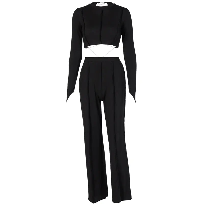 Style Loft Collection Wait Til You See Me From the Backless Crop Top Set