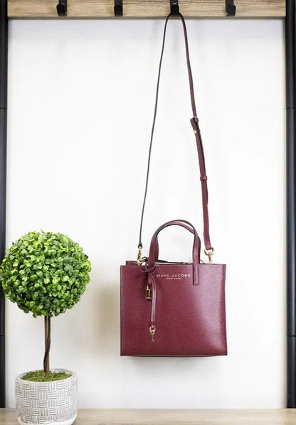 Style Loft Collection x Marc Jacobs Mini Grind Pomegranate Pebbled Leather Crossbody Tote