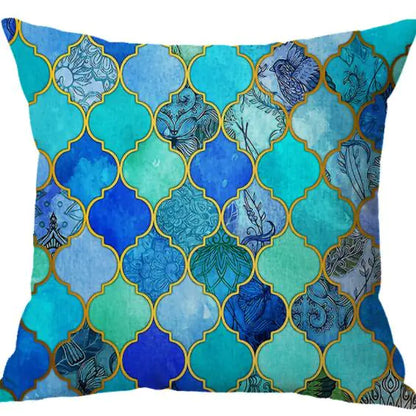 Style Loft Collection Cotton-Linen Abstract Geometric Cushion Cover