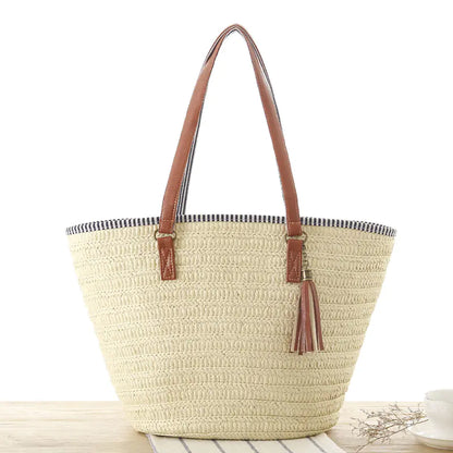 Style Loft Collection Daytona Beach Woven Straw Shoulder Bag