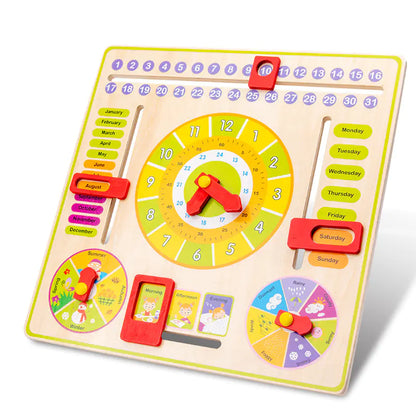 Style Loft Collection Multifunctional Learning Clock and Calendar Toy