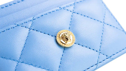 Style Loft Collection x Versace Mini Medusa DV Blue Quilted Leather Card Case