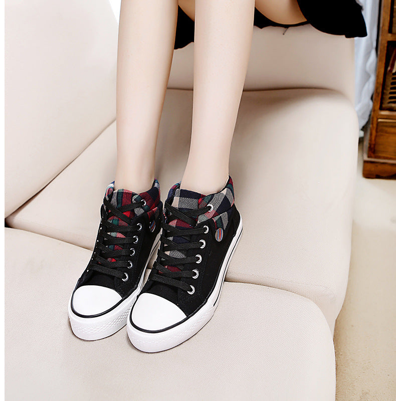 Style Loft Collection Plaid High-Top Canvas Steppers