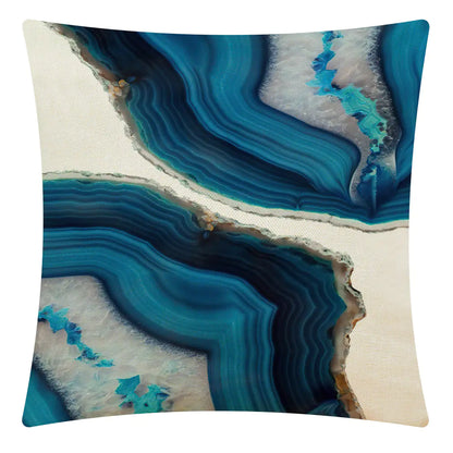 Style Loft Collection Artistic Blue Abstract Pillow Cover