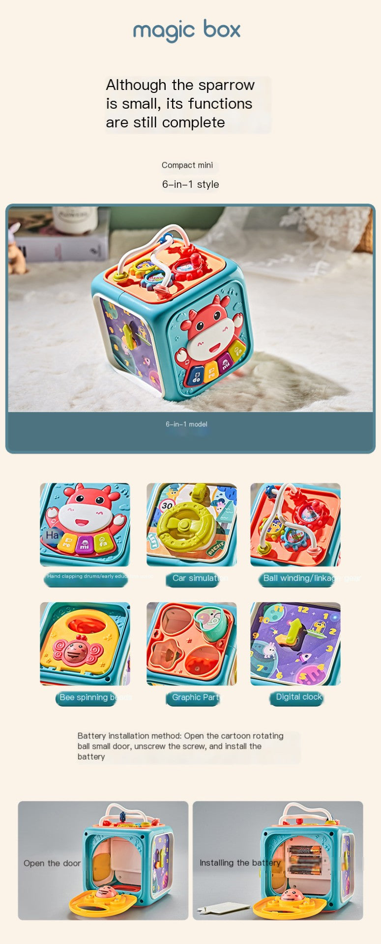 Style Loft Collection BabyLoft Giggle and Play Multi-Functional Music Learning Box