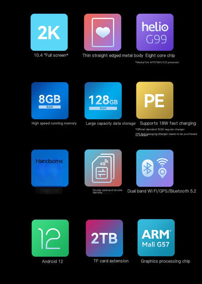 Style Loft Collection CyberStyle Pro Max 10.4" 2K Tablet with 4G LTE