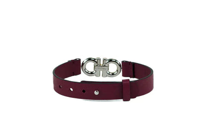 Style Loft Collection x Salvatore Ferragamo Pomegranate Reversible Double Gancini Hook Leather Bracelet