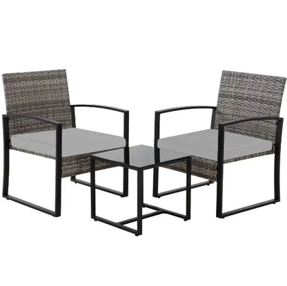 Style Loft Collection 3-Piece Grey Rattan Outdoor Set