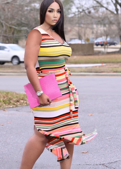 Style Loft Collection LoftStyeElite Kesha Hammock Striped Summer Dress