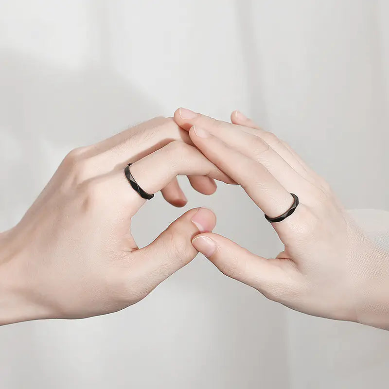 Style Loft Collection Geometric Diamond Couple Rings