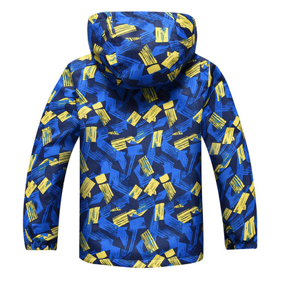 Style Loft Collection Abstract Artistry Waterproof Windbreaker Jacket