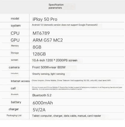 Style Loft Collection CyberStyle Pro Max 10.4" 2K Tablet with 4G LTE