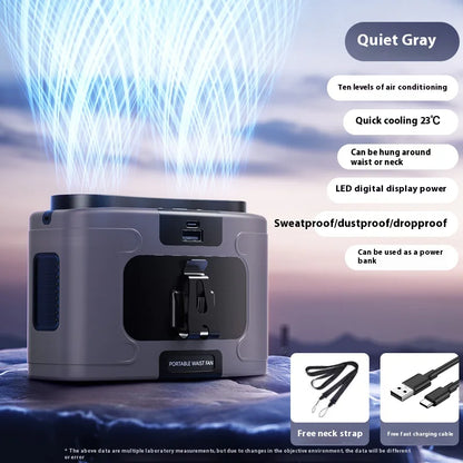 Style Loft Collection Neck or Waste Hanging Powerbank Flashlight Fan