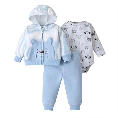 Style Loft Collection BabyStyle Ruve & Rue 3-Piece Cartoon Baby Outfit Set