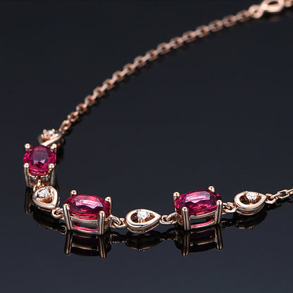 Style Loft Collection Simulated Red Tourmaline Bracelet
