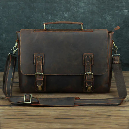 Style Loft Collection Genuine Cowhide Pony Express Messenger Bag