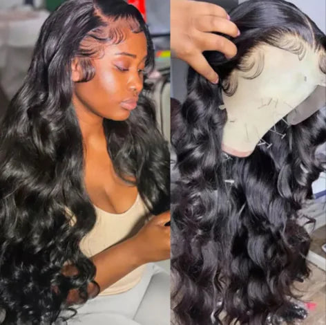 Style Loft Collection Beauty Bella Long Black Curly Lace Front Wig