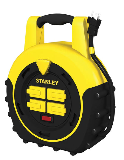 Stanley 33959 ShopMax Power Hub 20-Feet 4-Outlet Cord Reel  Yellow by Style Loft Collection