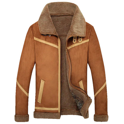 Style Loft Collection Sugar Loaf Bluffs Vegan Suede Jacket with Shearling Lining